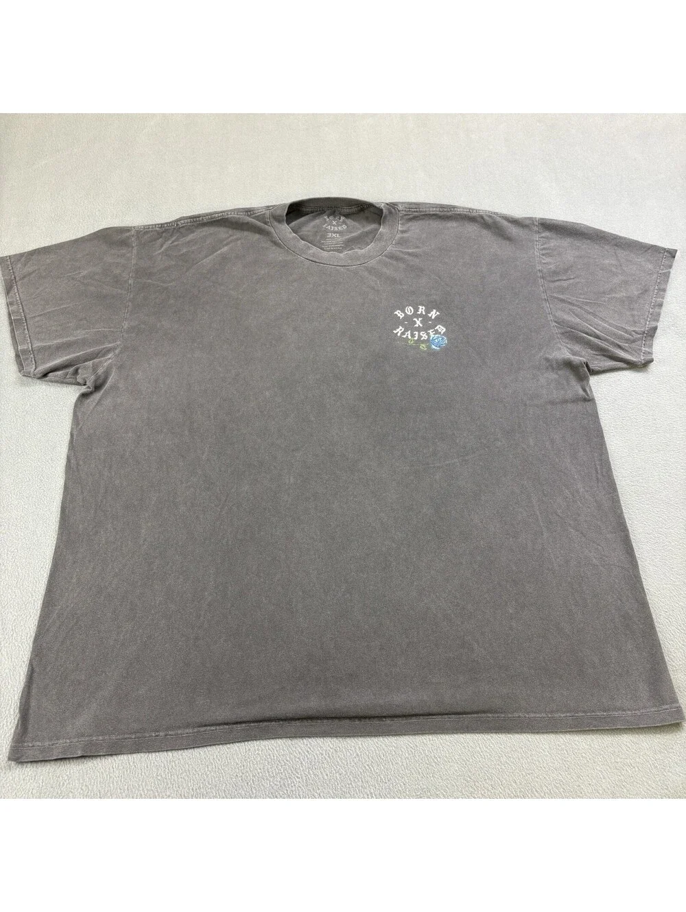 Born And Raised On The Turf Rose T Shirt Size 3XL Gray